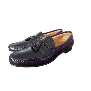 Johnston & Murphy Genuine Ostrich Tassel Loafers Men’s Size 10